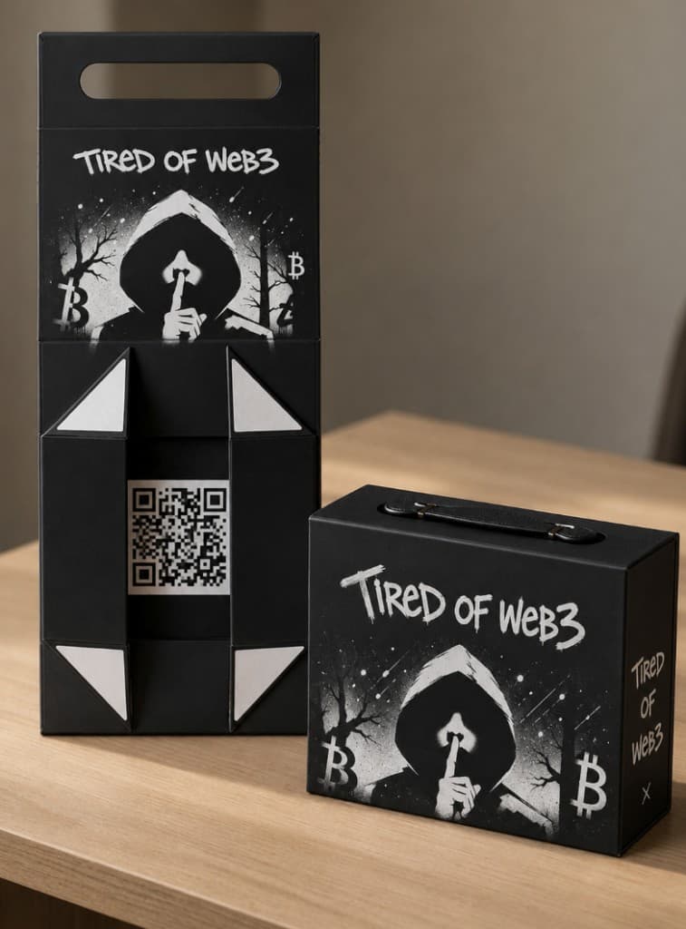 Tiredboxes — TiredOfWeb3 packing boxes