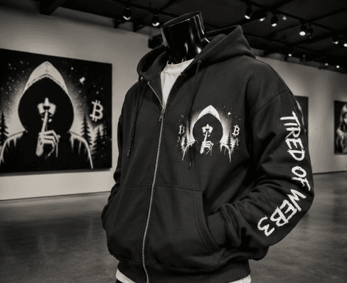 Tired zip hoodie