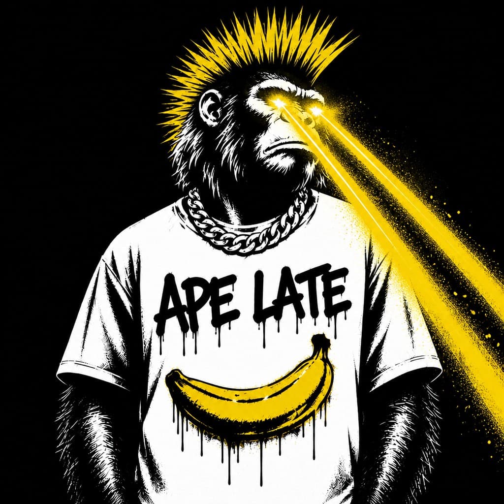 APE LATE yellow laser gorilla sneak peek