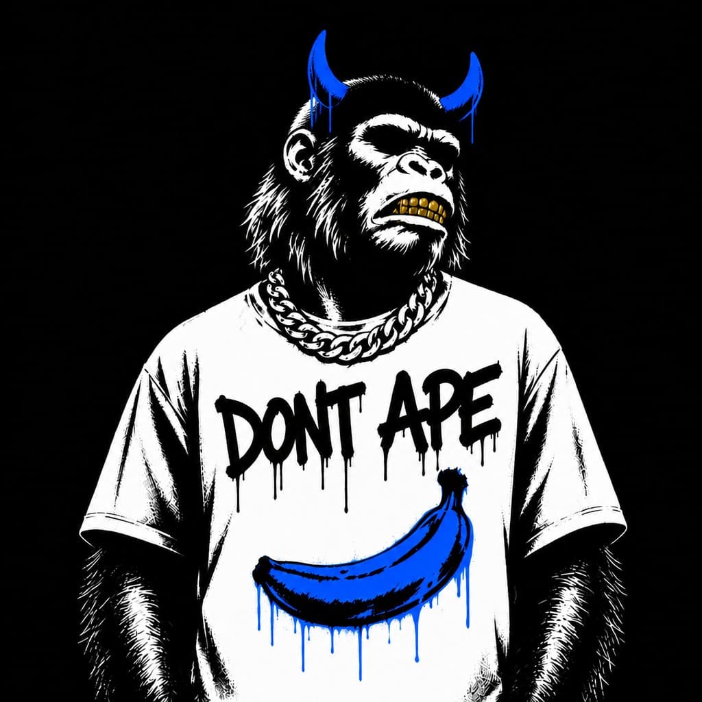 DONT APE blue horns gorilla sneak peek