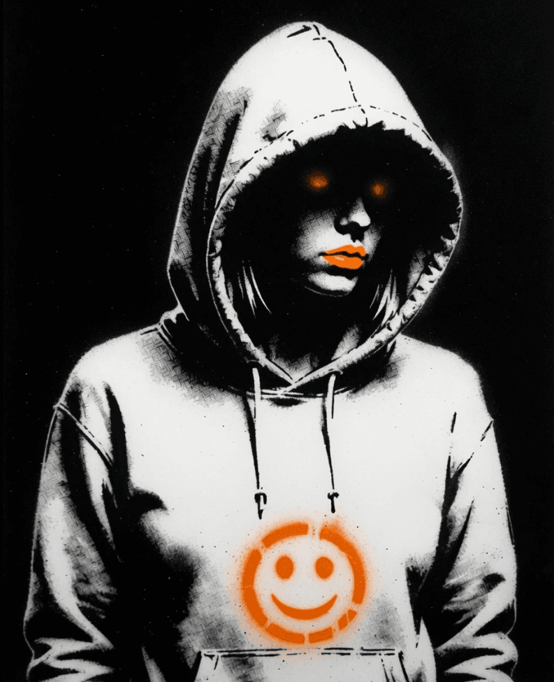 Orange smiley hoodie sneak peek